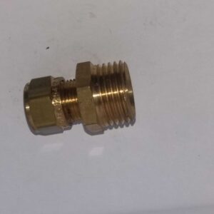 10mm messing knelkoppeling x 1/2 buitendraad