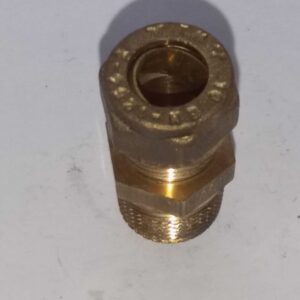 10mm messing knelkoppeling x 1/2 buitendraad - Afbeelding 3