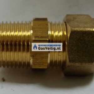 Messing rechte knelkoppeling 12mm x 3/8 buitendraad - Afbeelding 8
