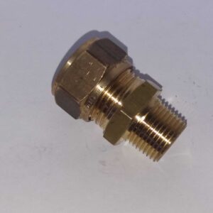 Messing rechte knelkoppeling 12mm x 3/8 buitendraad - Afbeelding 5