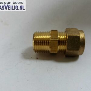 Alternative view of Messing rechte knelkoppeling 12mm x 3/8 buitendraad