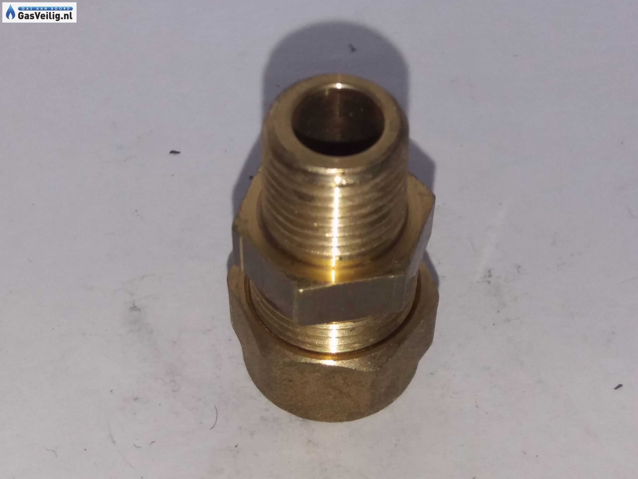 Messing rechte knelkoppeling 12mm x 3/8 buitendraad - Afbeelding 9