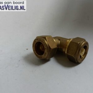 Messing knie knelkoppeling 12mm x 12mm - Afbeelding 3
