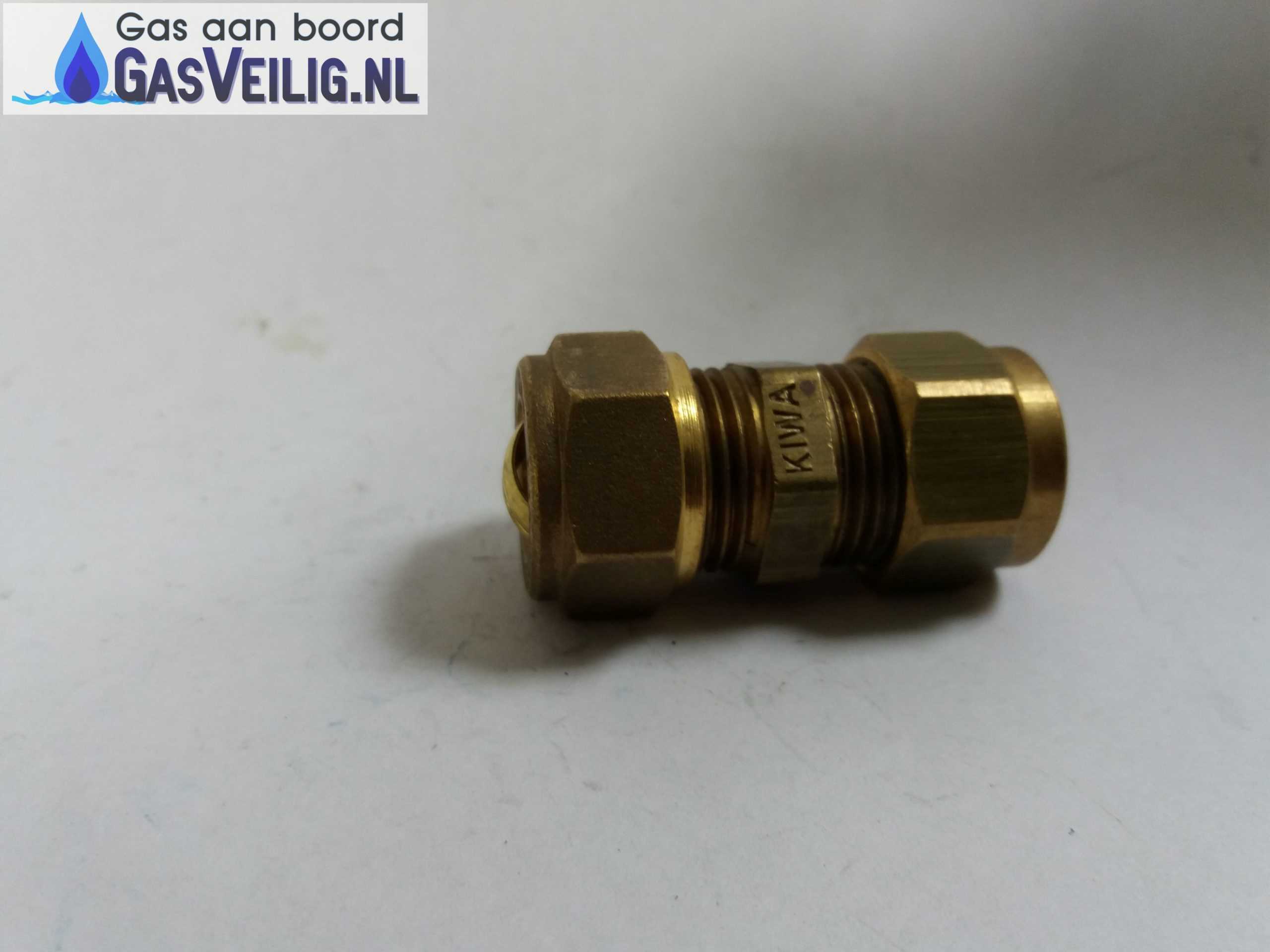 Messing rechte knelkoppeling 12mm x 12mm - Afbeelding 2