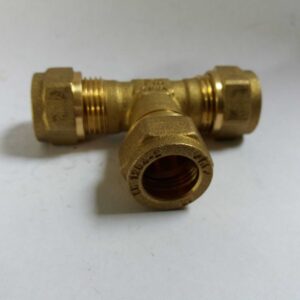 Messing T stuk knelkoppeling 12mm x 12mm