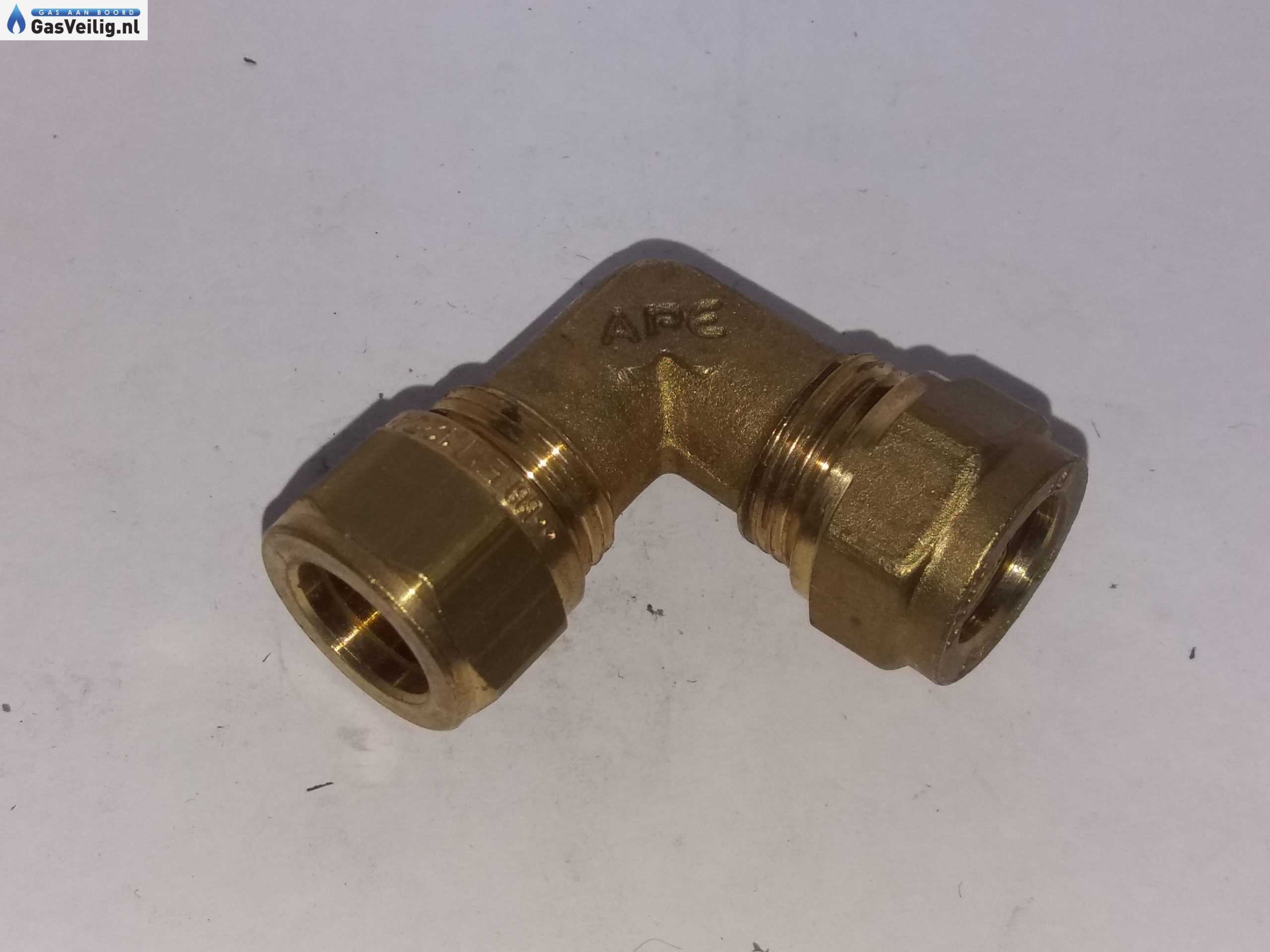 Messing knie knelkoppeling 12mm x 12mm - Afbeelding 5