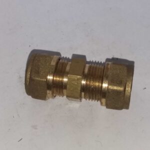 Messing rechte knelkoppeling 12mm x 12mm