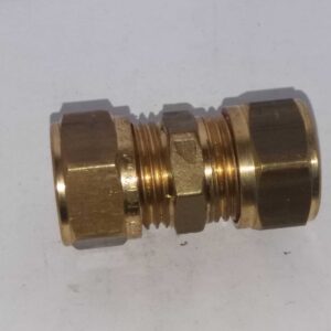 Messing rechte knelkoppeling 15mm x 15mm