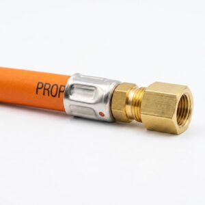 Optimit rubber gasslang compleet met messing tule en RVS Pershulzen