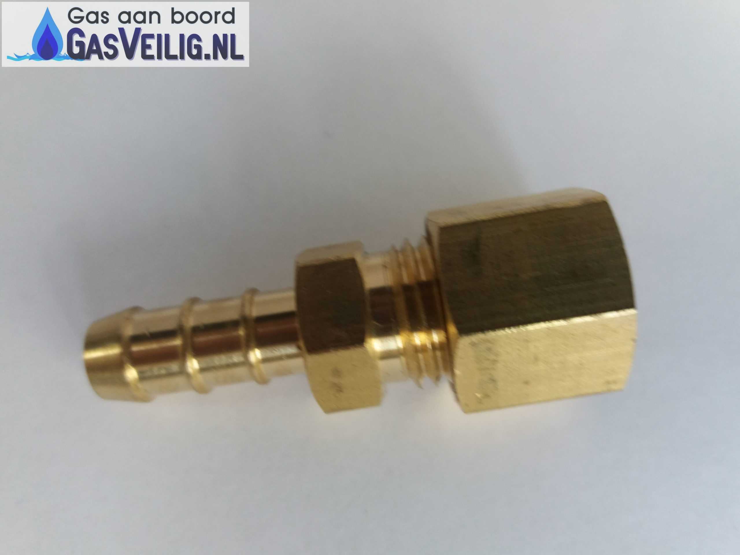 8mm messing knelkoppeling slangpilaar - Afbeelding 3