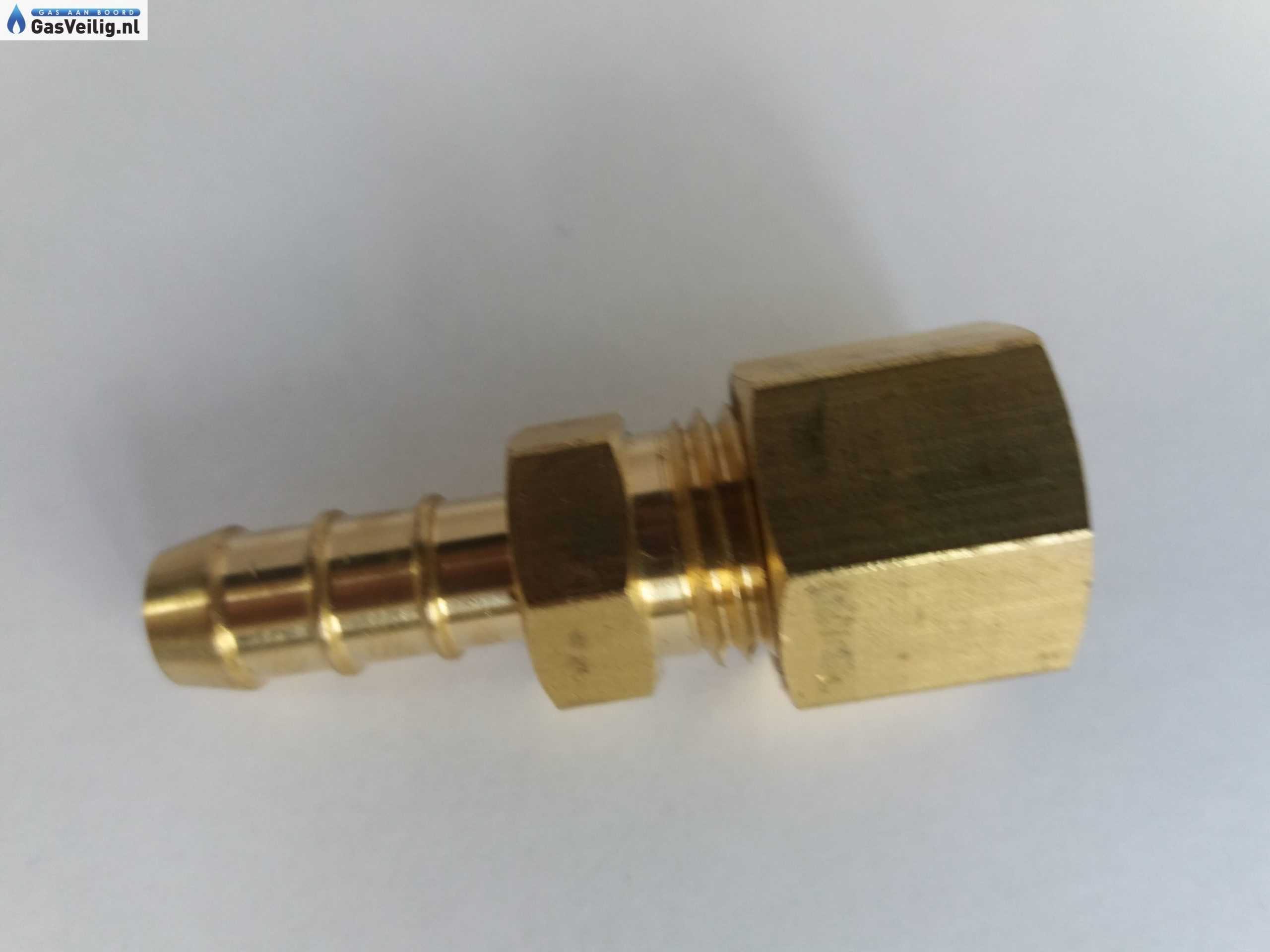 8mm messing knelkoppeling slangpilaar