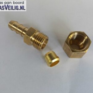 Alternative view of 8mm messing knelkoppeling slangpilaar