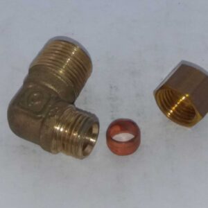 8mm messing knelkoppeling knie x 3/8 buitendraad