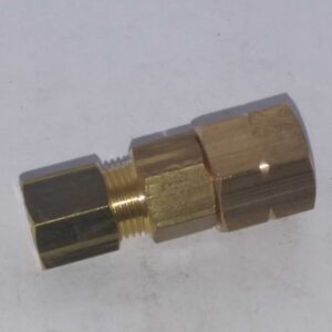 8mm messing knelkoppeling x 1/4 linkse binnendraad