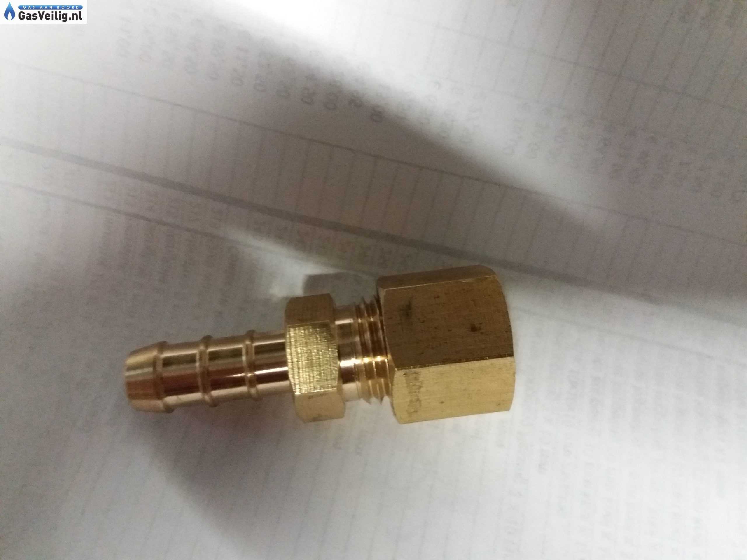 8mm messing knelkoppeling slangpilaar - Afbeelding 4