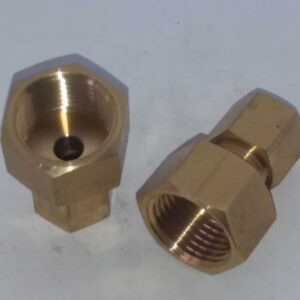 8mm messing knelkoppeling x 1/2 binnendraad.