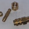 8mm messing knelkoppeling met snelsluitkoppeling met tule.