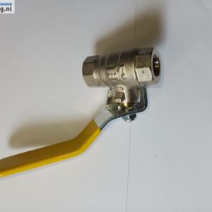 Kogelkraan gas 2 x 1/4 binnendraad aansluiting. - Afbeelding 5