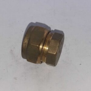 Messing eindstop voor 15mm koperen gasleiding
