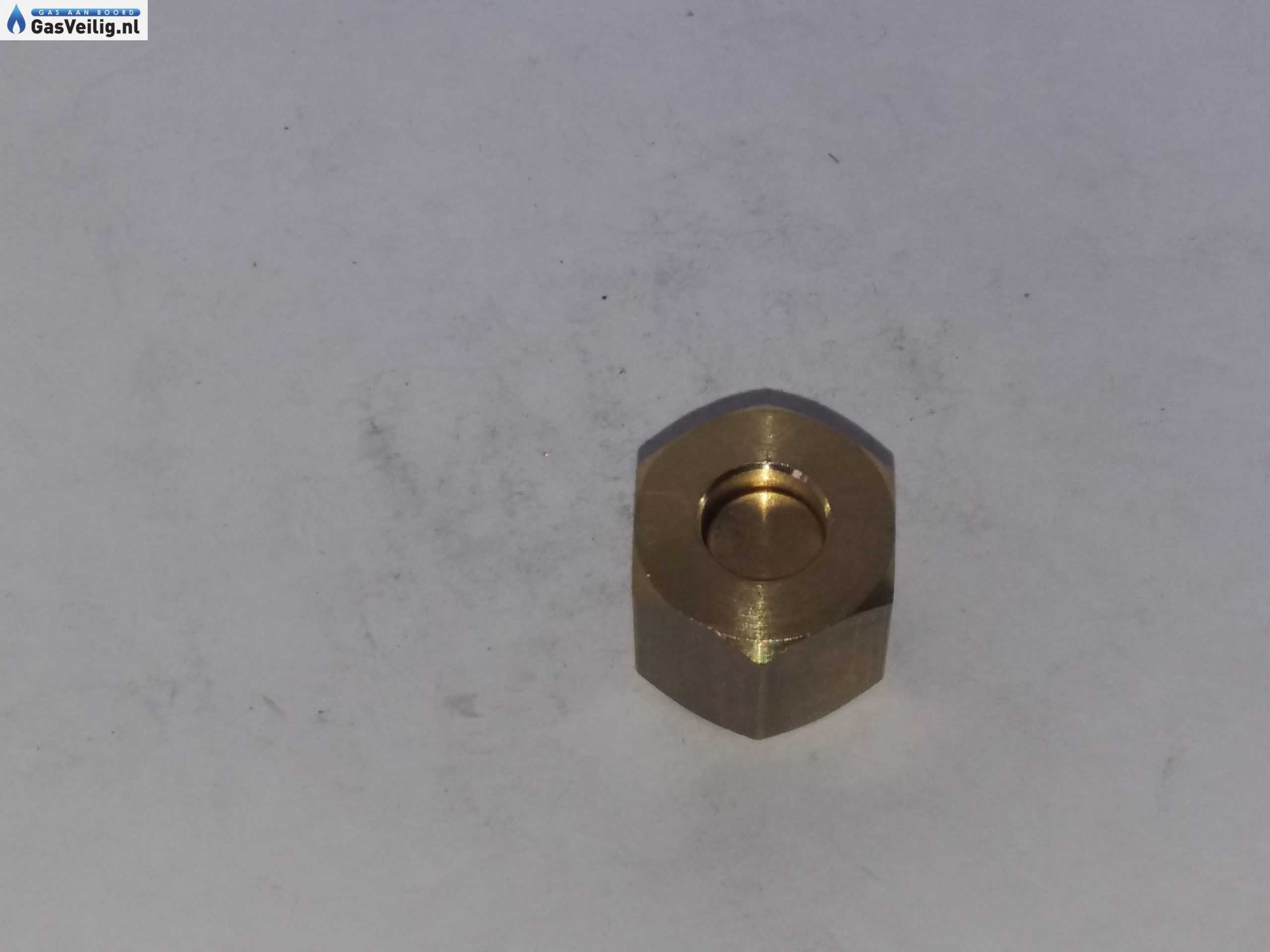 Messing blindstop voor 8mm snelsluitkraan of 8mm messing knelkoppeling kompleet met wartelmoer