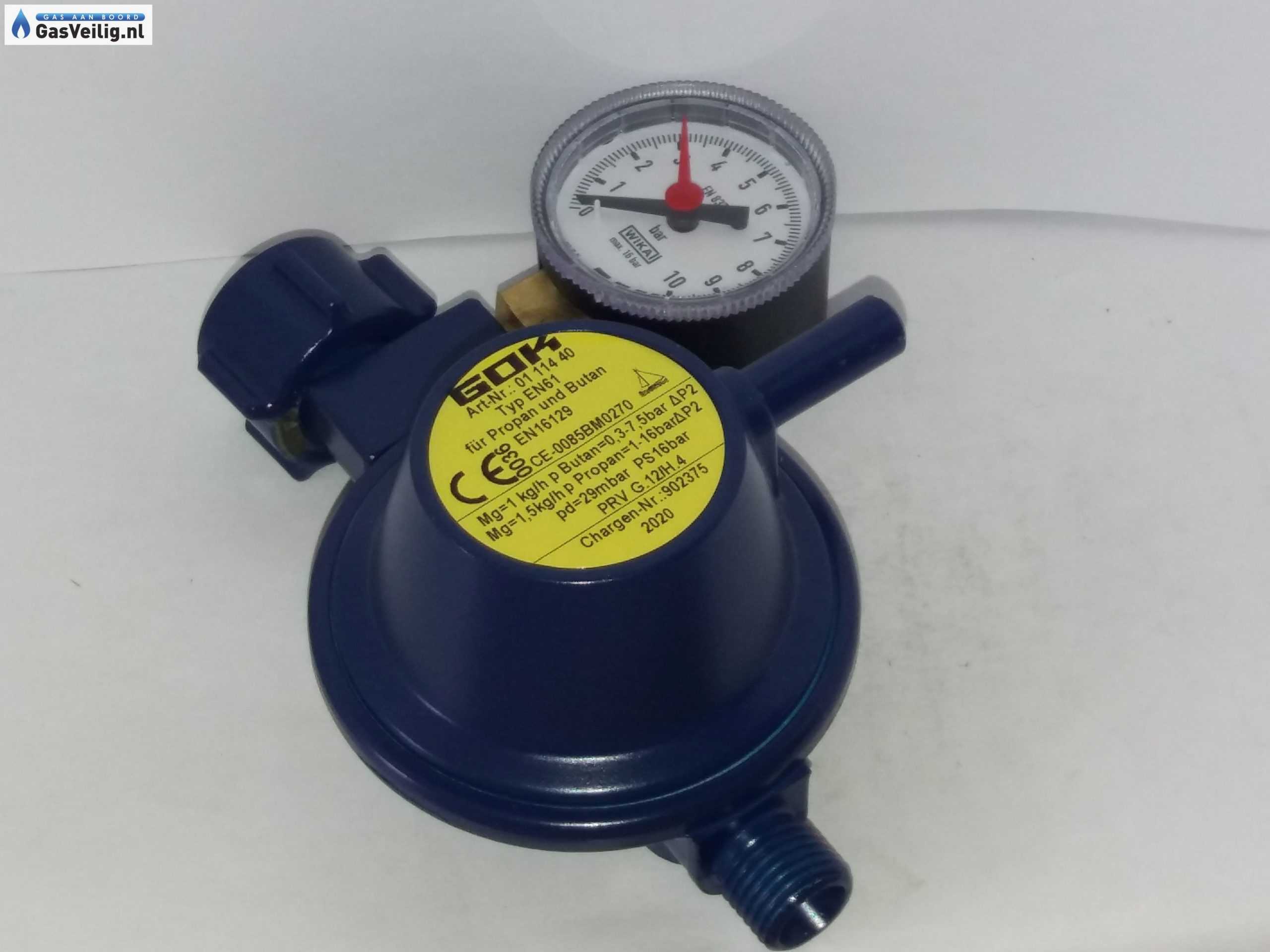 Complete set onderdelen voor het aanleggen van een nieuwe gasinstallatie met 1 gebruikstoestel met een 8 mm knelaansluiting.