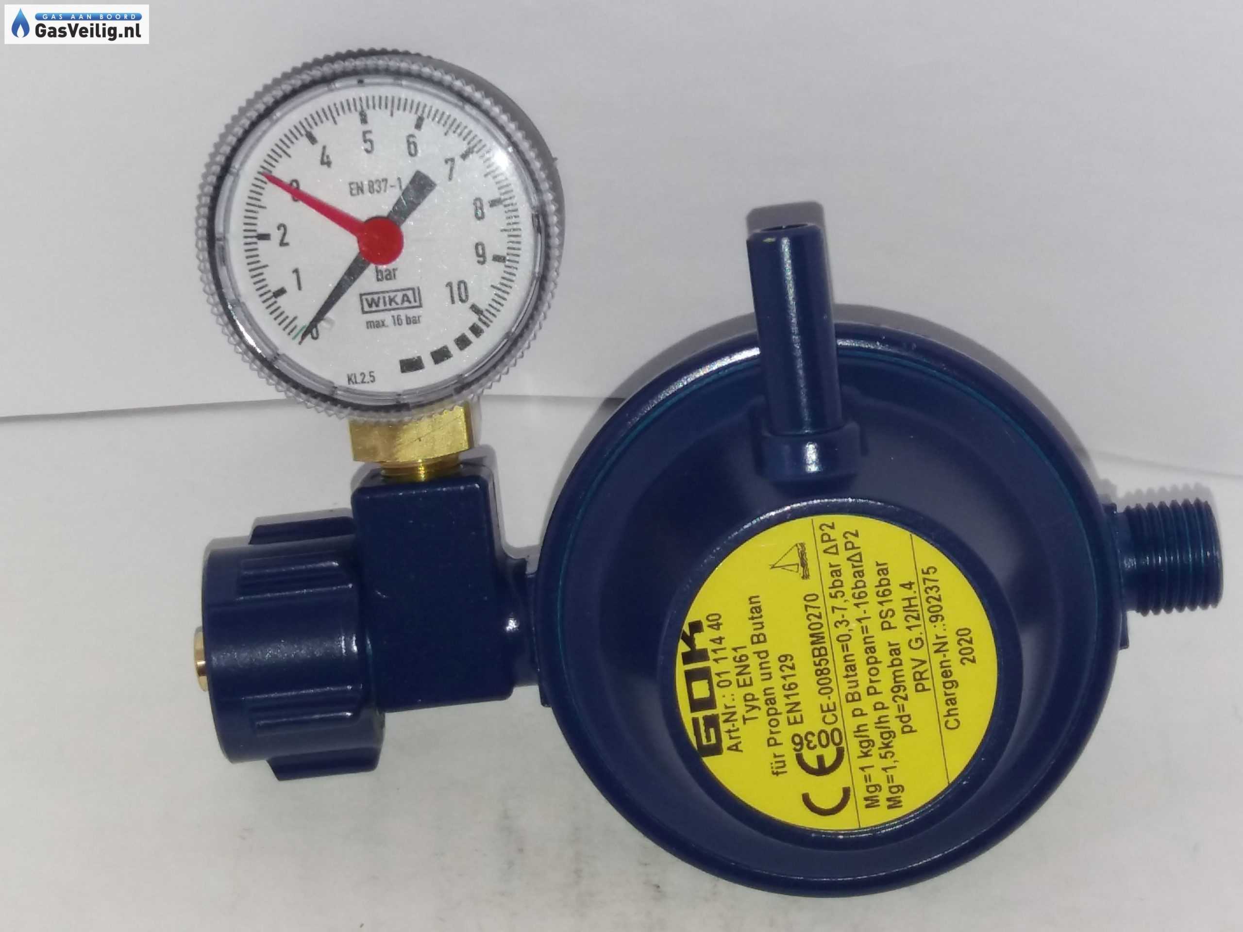 Complete set onderdelen voor het aanleggen van een propaan of Butaan gasinstallatieaan boord met 1 gebruikstoestel met een 8 mm x 1/2 binnendraad aansluiting. - Afbeelding 11