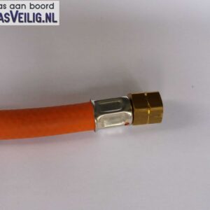 RVS Flexibele gasslang 100 cm lang  1/4 links binnendraad x 1/4 links binnendraad. - Afbeelding 3