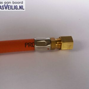 RVS Flexibele gasslang 100 cm lang 2 x 8mm knelkoppeling - Afbeelding 3