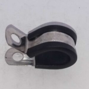 13 mm Leidingbeugel RVS met Rubber manchet voor 12 mm koperen gasleiding