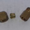 Messing 8mm knelkoppeling recht 1/8 binnendraad x 8mm knel.
