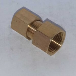 Messing 8mm knelkoppeling recht 3/8 binnendraad x 8mm knel. - Afbeelding 4