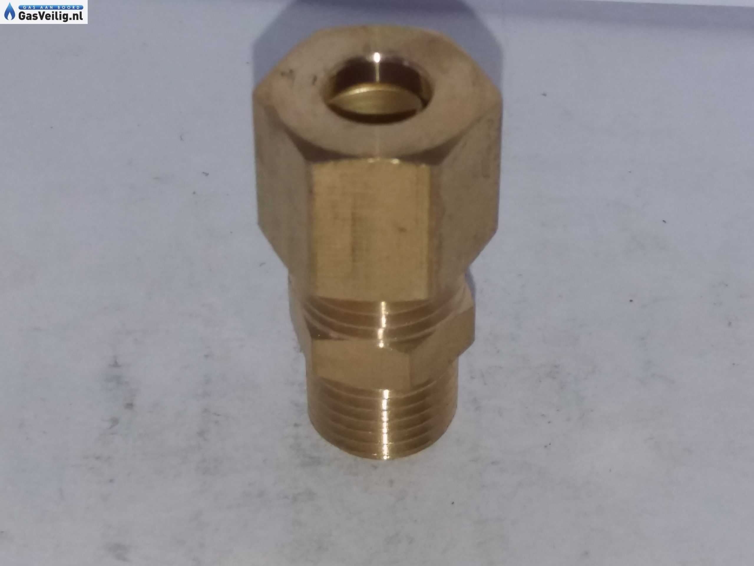 Rechte messing knelkoppeling 8 mm x 1/4 buitendraad - Afbeelding 4