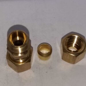 Alternative view of Messing knelkoppeling 8mm x 8mm recht.
