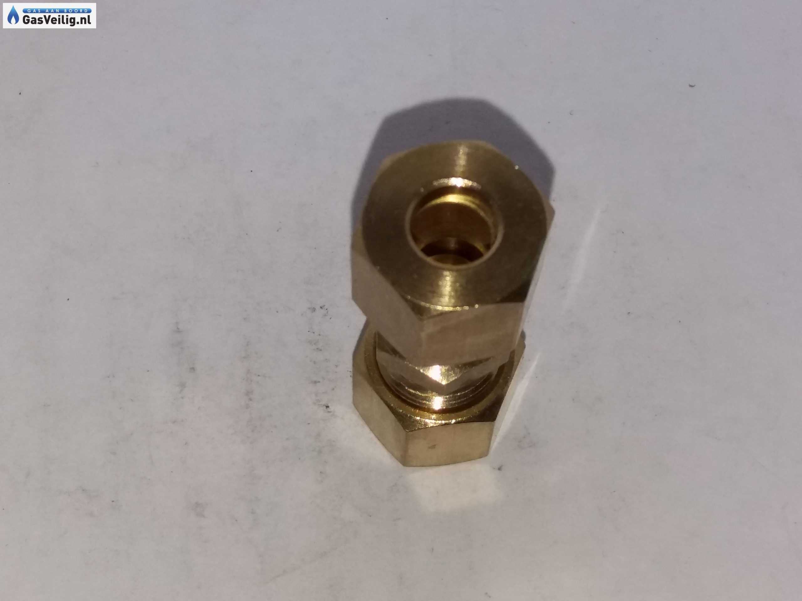 Messing knelkoppeling 8mm x 8mm recht. - Afbeelding 3
