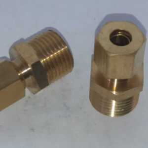 Messing knelkoppeling recht 8 mm x 3/8 buitendraad - Afbeelding 4