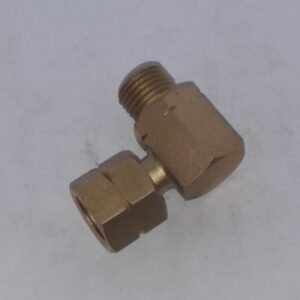 Messing kniekoppeling 1/4 links buitendraad x 1/4 links binnendraad