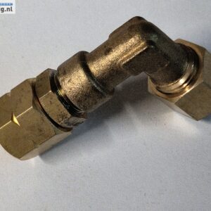 8mm messing knelkoppeling knie x 1/4 links binnendraad - Afbeelding 3
