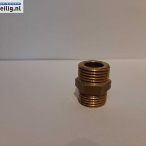 Messing Verloopnippel Shell 21.8 links buitendraad. x 1/2 rechts buitendraad - Afbeelding 5
