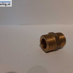 Alternative view of Messing Verloopnippel Shell 21.8 links buitendraad. x 1/2 rechts buitendraad