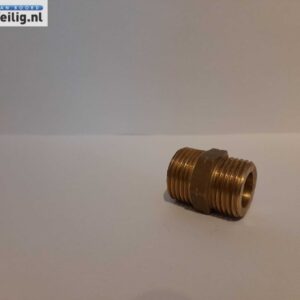 Messing Verloopnippel Shell 21.8 links buitendraad. x 1/2 rechts buitendraad - Afbeelding 3