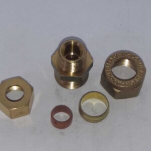 Messing verloop knelkoppeling 8 mm x 10 mm - Afbeelding 4