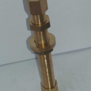 Messing schotkoppeling / schotdoorvoer 8mm x 8mm 120mm lang. - Afbeelding 3