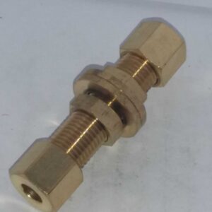 Messing 8mm x 8mm schortdoorvoer / schotkoppeling