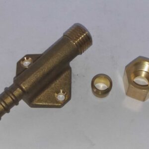 Alternative view of Messing 8 mm knelkoppeling x 8mm slangtule op plaat