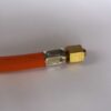 Optimit rubber gasslang 40 cm lang m14x 1.5 rechts binnendraad x 1/4 links binnendraad