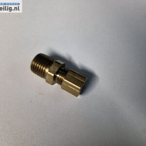 Messing knelkoppeling recht 6 mm x 1/4 buitendraad - Afbeelding 4