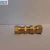 Messing Schotkoppeling / Schotdoorvoer 12mm x 12mm knel recht.