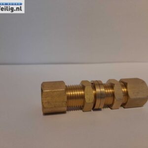 Schotdoorvoer / schotkoppeling recht 10mm x 10mm knel. - Afbeelding 3