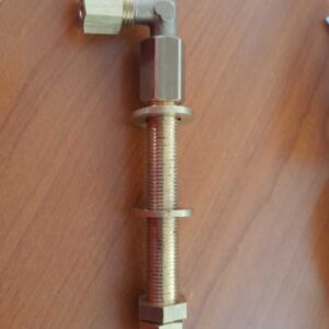 Messing Schotkoppeling  haaks lang model