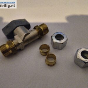 Snelsluitkraan / Afsluiter 12 x 12 mm Chroom vernikkeld. - Afbeelding 5